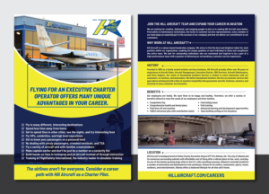 Design de Flyer par Deziners Zone pour Hill Aircraft | Design : #23708470