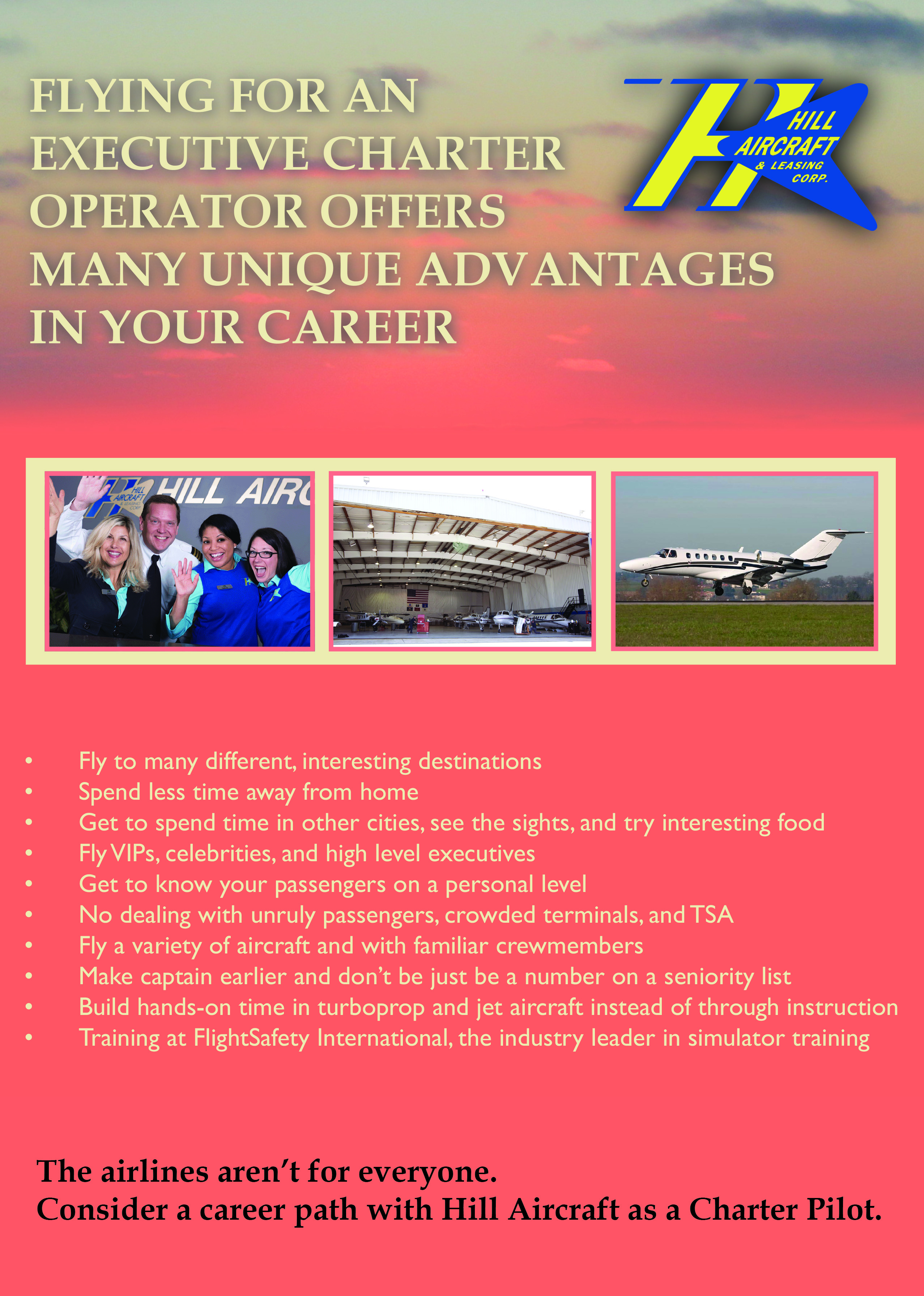 Flyer Design by Devon Henry Productions for Hill Aircraft | Design #23691370