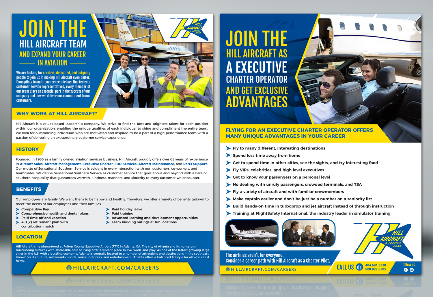 Flyer Design by TSU Creations for Hill Aircraft | Design #23710235