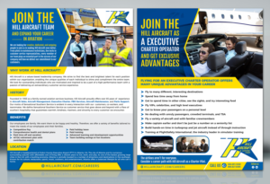 Flyer Design by TSU Creations for Hill Aircraft | Design: #23710235