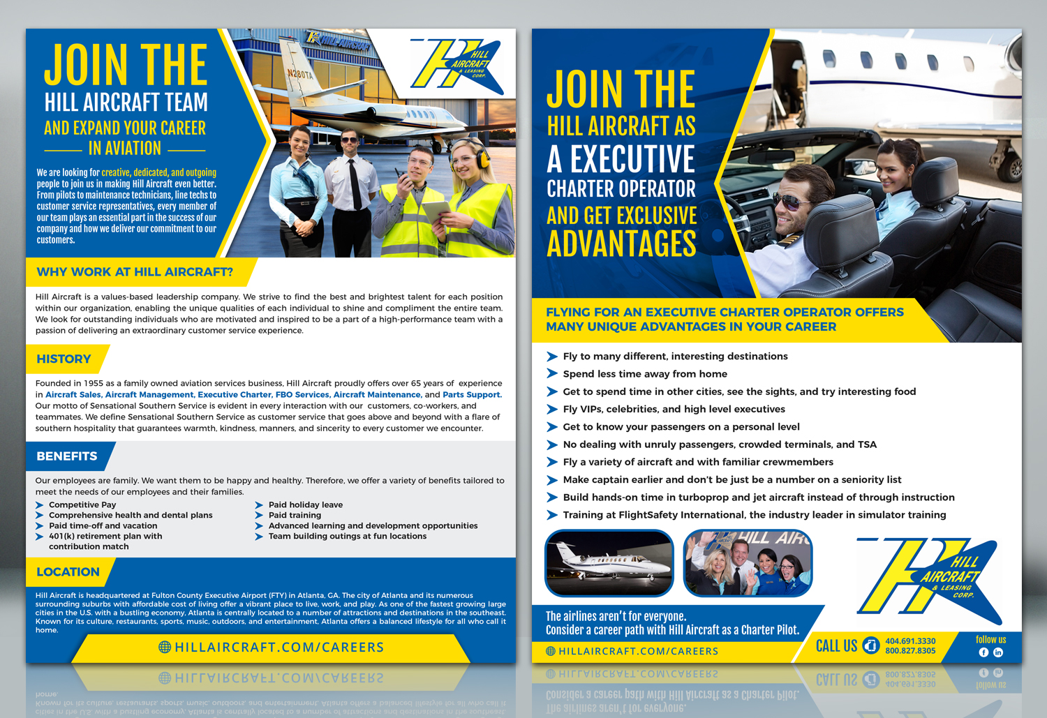 Flyer Design by TSU Creations for Hill Aircraft | Design #23710601