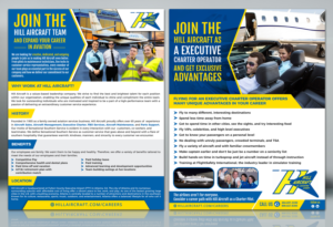 Flyer Design by TSU Creations for Hill Aircraft | Design: #23710601