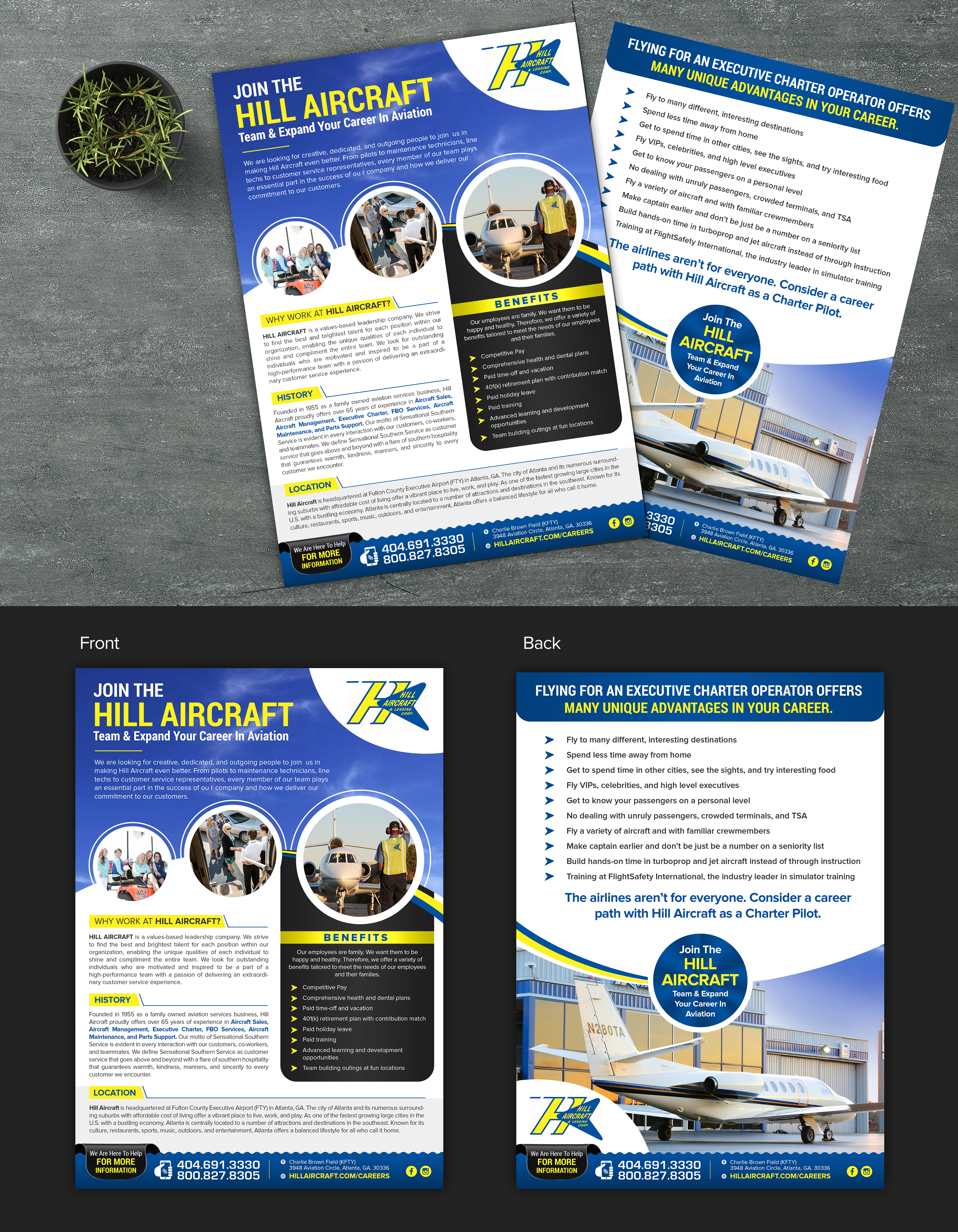 Diseño de Flyer por SAI DESIGNS para Hill Aircraft | Diseño #23709473