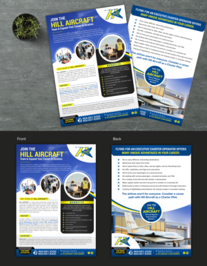 Design de Flyer par SD WEBCREATION pour Hill Aircraft | Design #23709473