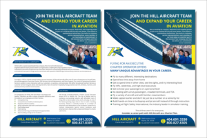 Flyer Design by Fine Graphics House for Hill Aircraft | Design: #23712022