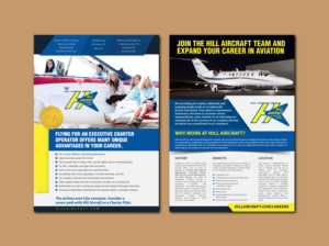 Flyer Design by meet007 for Hill Aircraft | Design: #23700582
