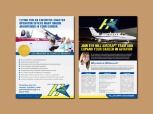 Flyer Design by meet007 for Hill Aircraft | Design: #23701947