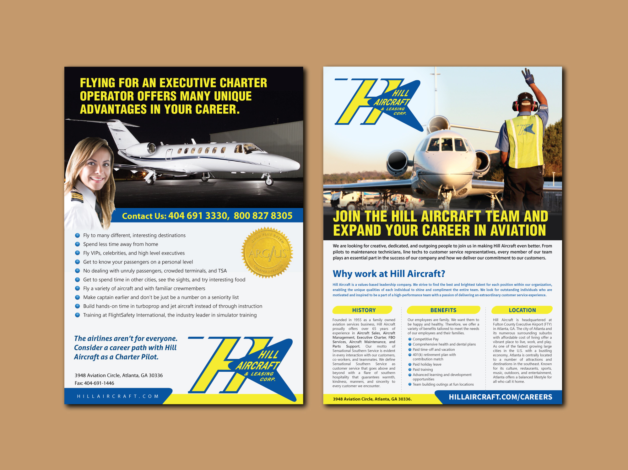 Flyer Design by meet007 for Hill Aircraft | Design #23710995