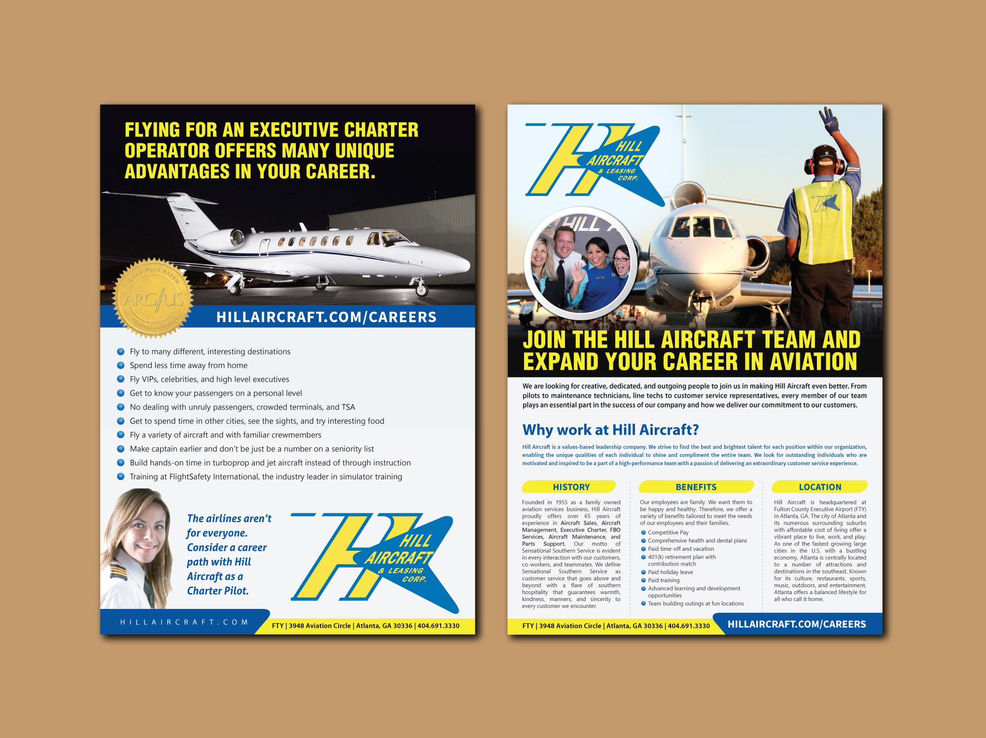 Flyer Design by meet007 for Hill Aircraft | Design #23711686