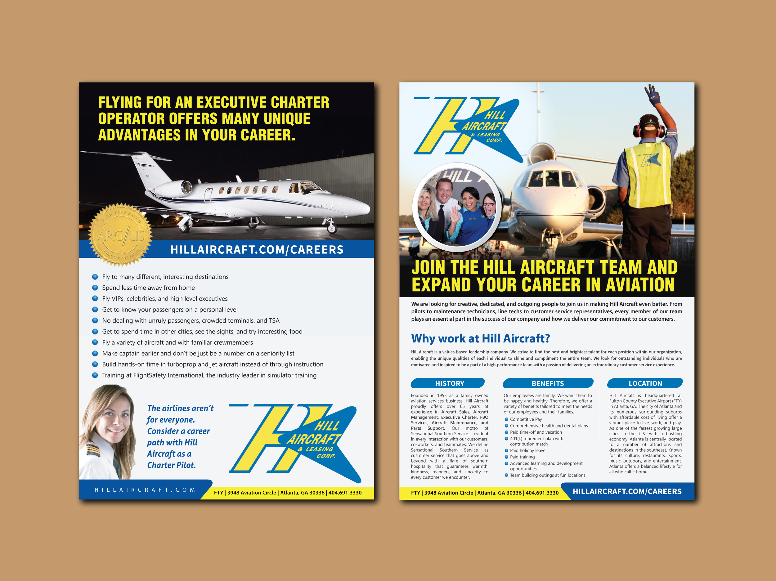 Design de Flyer par meet007 pour Hill Aircraft | Design : #23712161