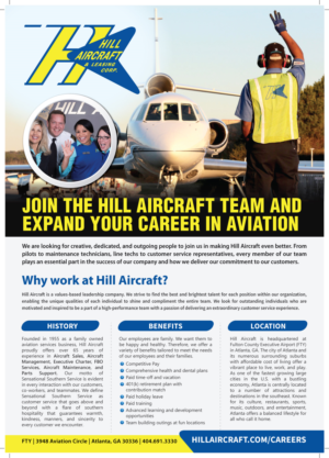 Design de Flyer par meet007 pour Hill Aircraft | Design : #23712277