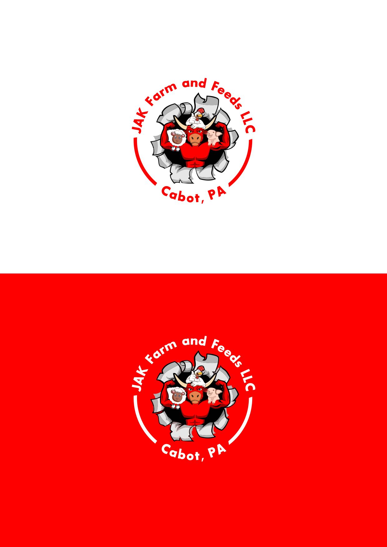 Logo Design by Praza for JAK Farm and Feeds LLC | Design #23699146