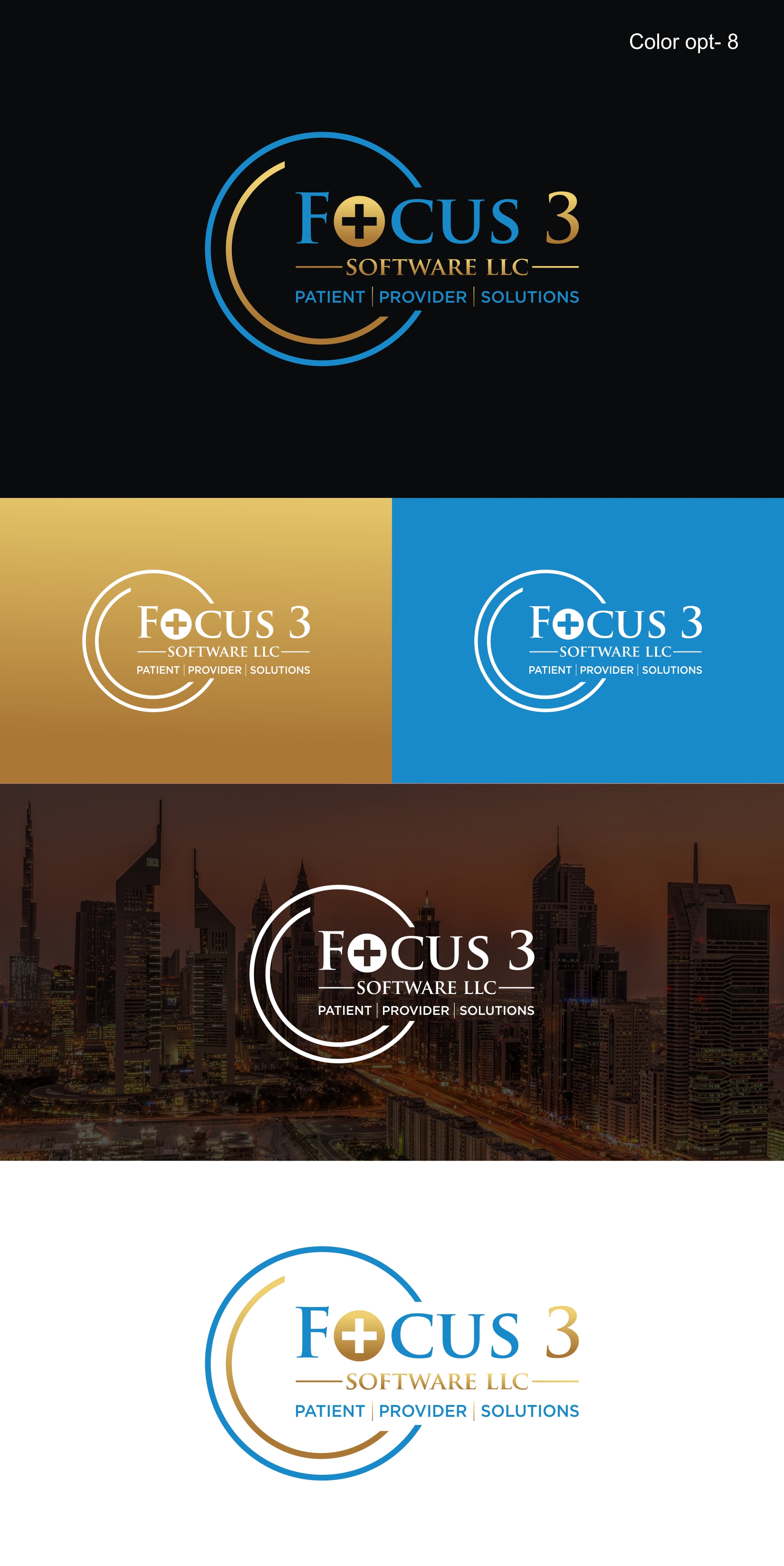 Logo Design by Sarah Graphic for Focus3 Software LLC | Design #23799516