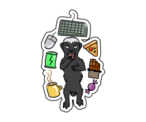 Honey Badger Hackathon Sticker | Illustration-Design von sangeloenriquez