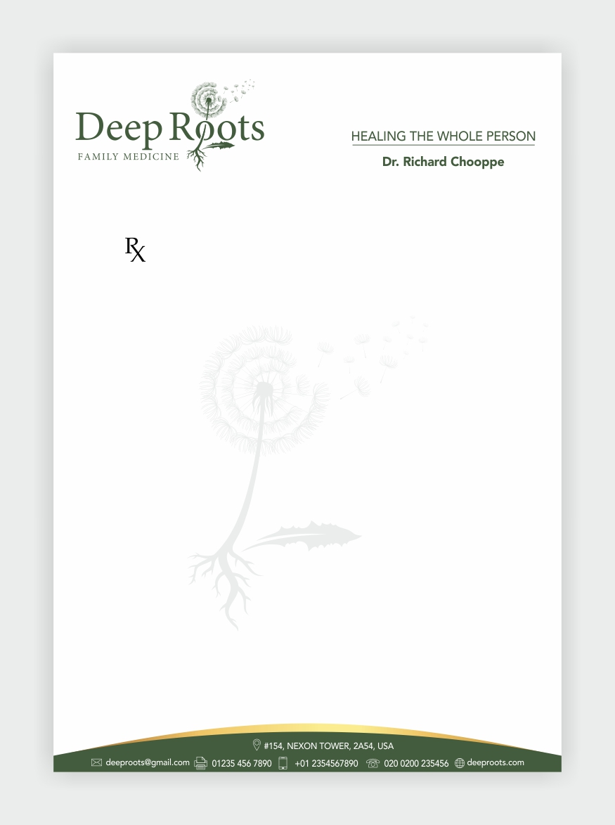 Diseño de Papelería por Savitra para Deep Roots Family Medicine | Diseño #23706982
