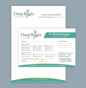Stationery Design by Savitra for Deep Roots Family Medicine | Design: #23707430