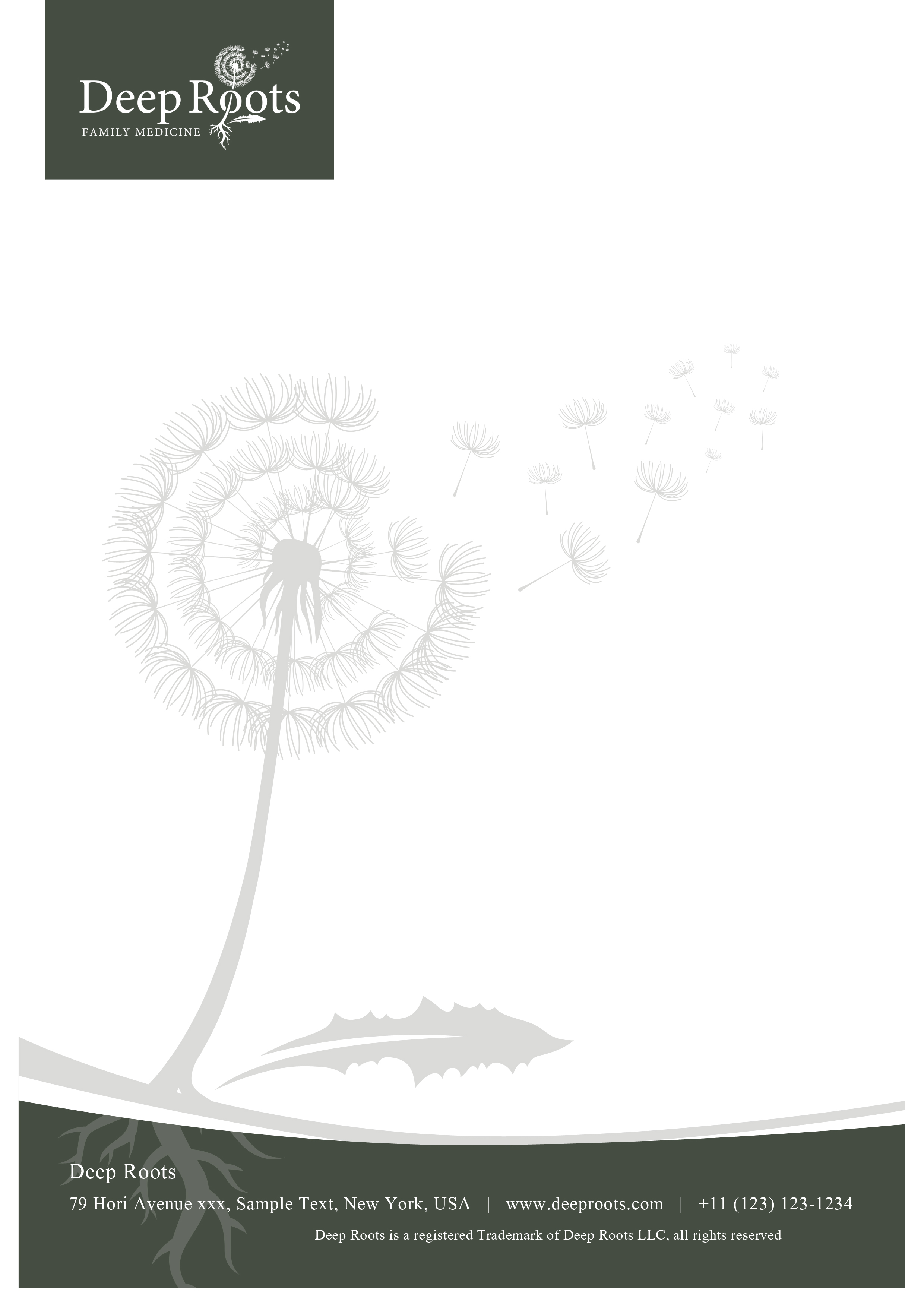 Diseño de Papelería por DiLion para Deep Roots Family Medicine | Diseño #23710969