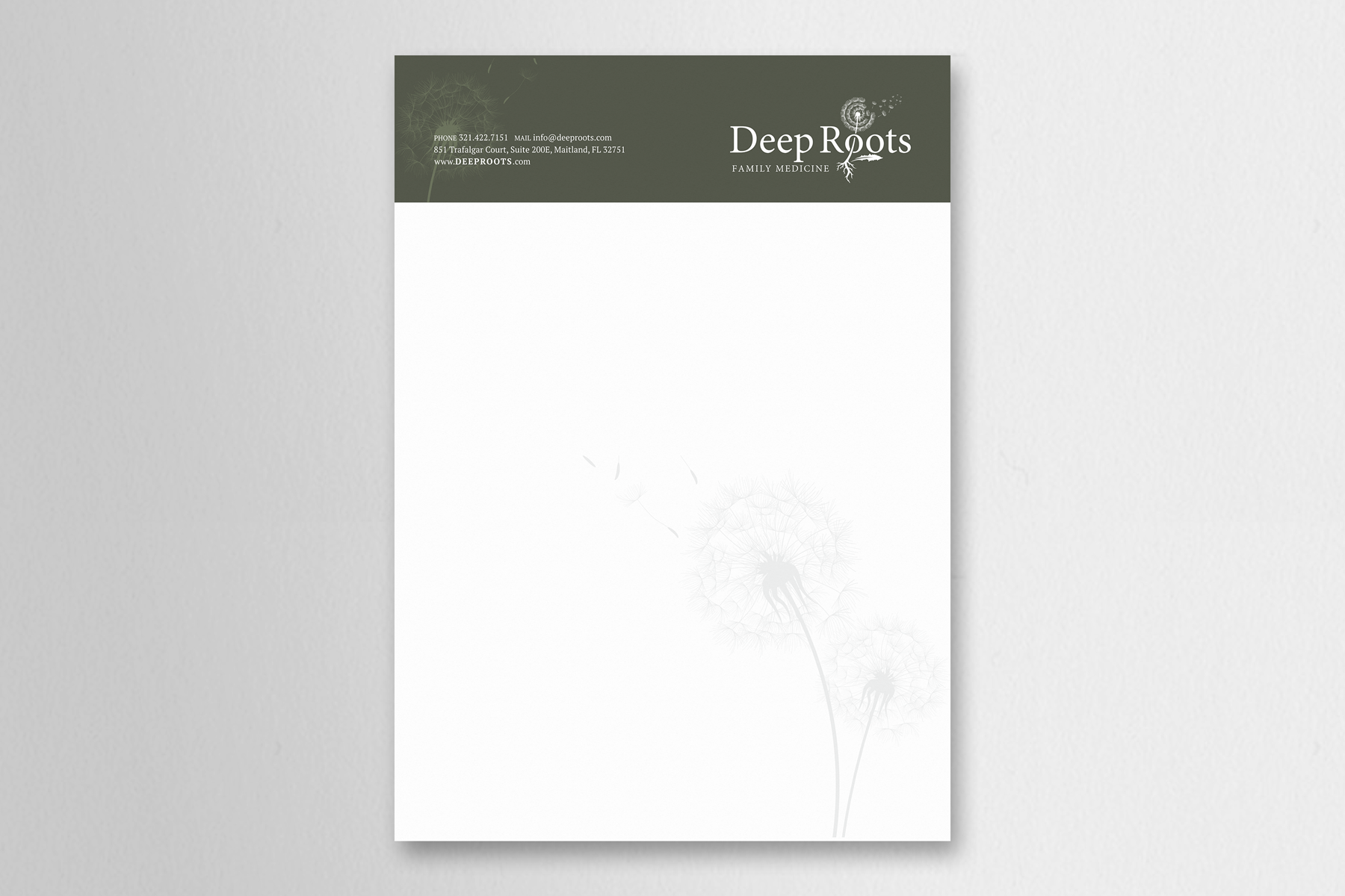 Schreibwaren-Design von HYPdesign für Deep Roots Family Medicine | Design #23740152