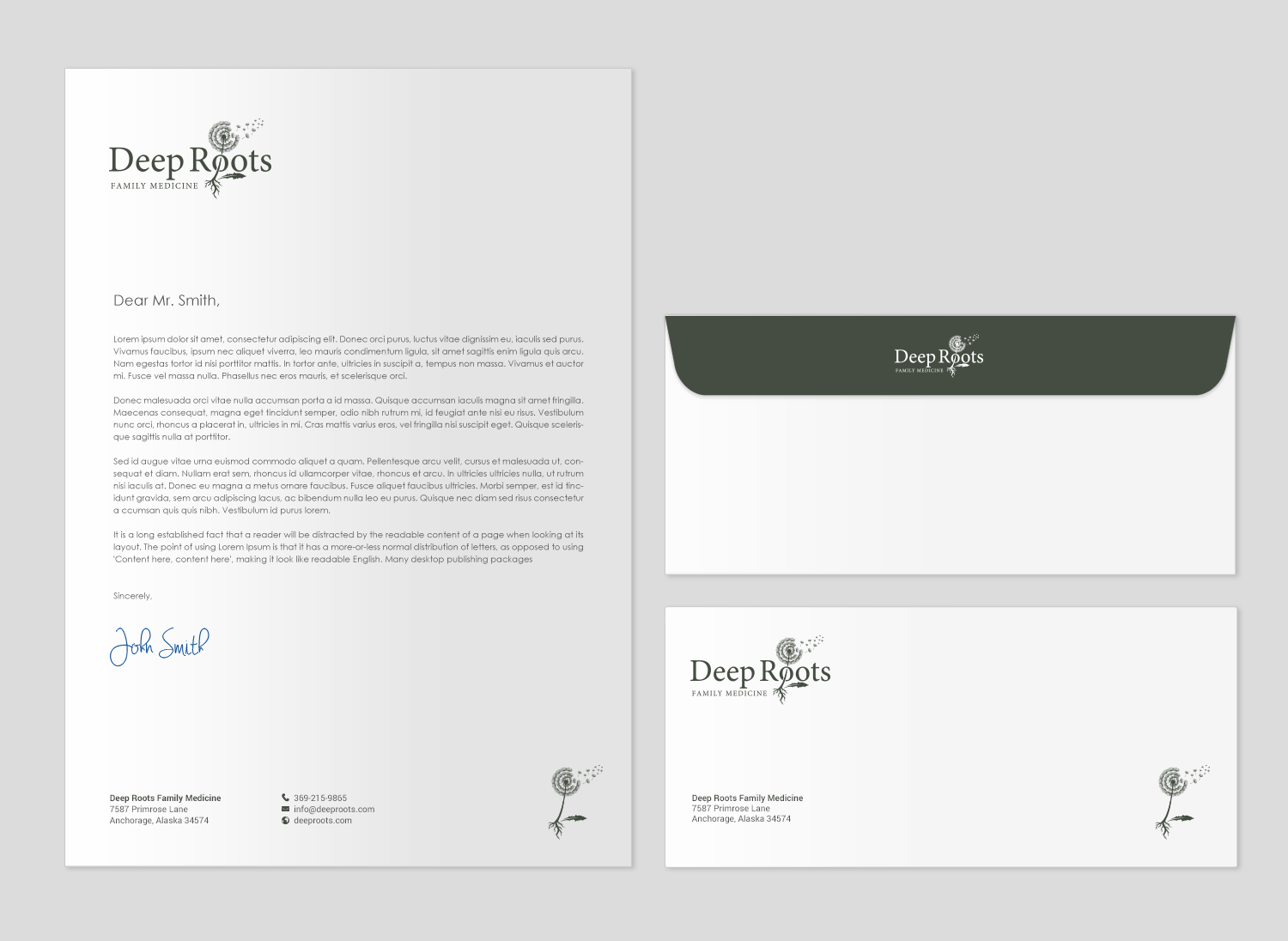 Stationery Design by chandrayaan.creative for Deep Roots Family Medicine | Design #23709269
