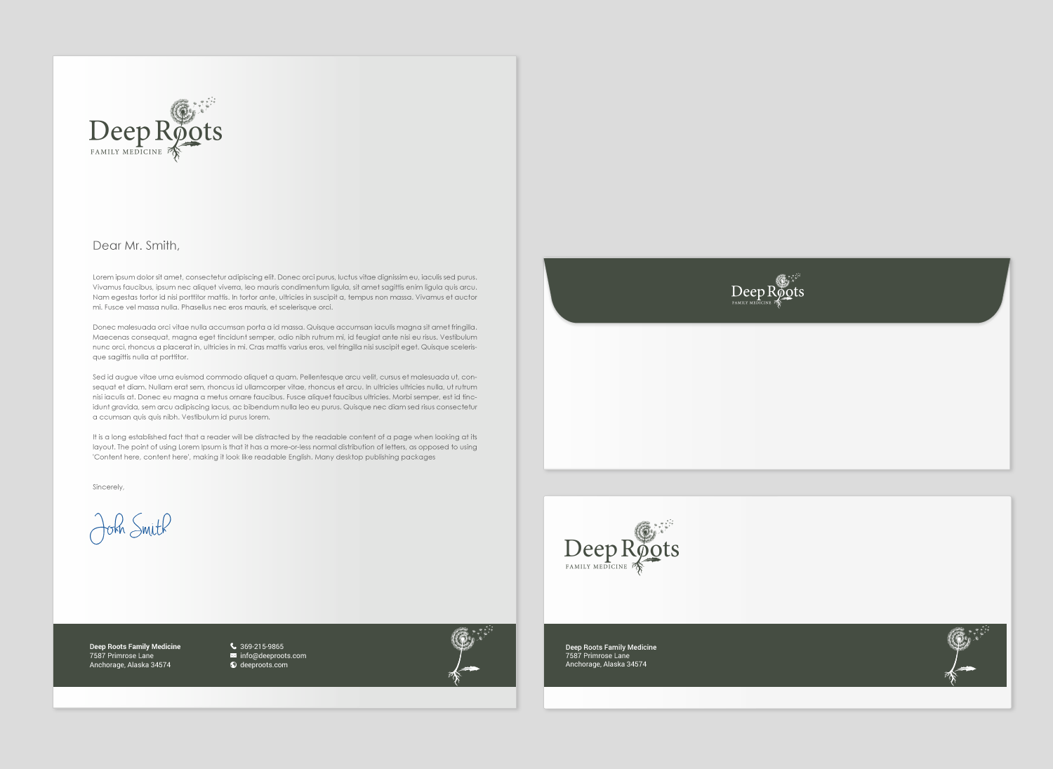 Design de Papeterie par chandrayaan.creative pour Deep Roots Family Medicine | Design #23709271