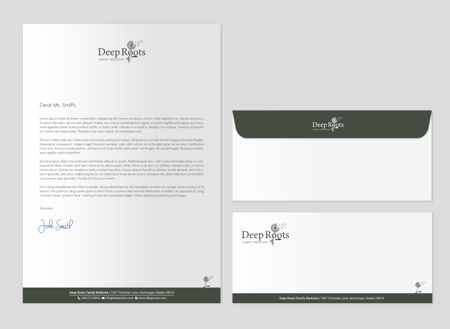 Design de Papeterie par chandrayaan.creative pour Deep Roots Family Medicine | Design #23709278