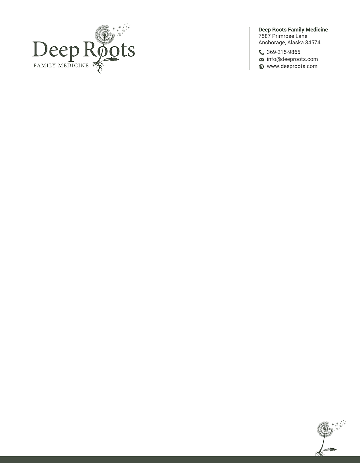 Stationery Design by chandrayaan.creative for Deep Roots Family Medicine | Design #23805525
