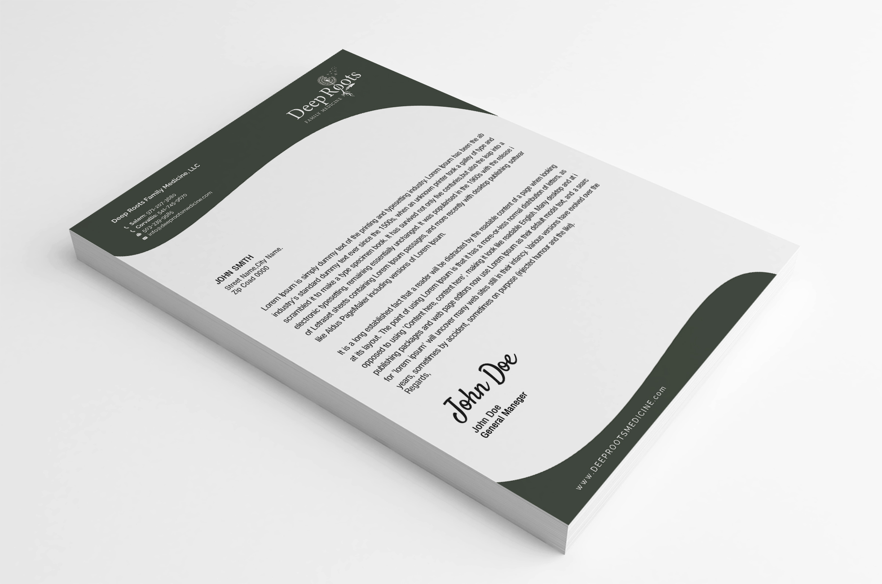 Diseño de Papelería por SL Designer para Deep Roots Family Medicine | Diseño #23720811