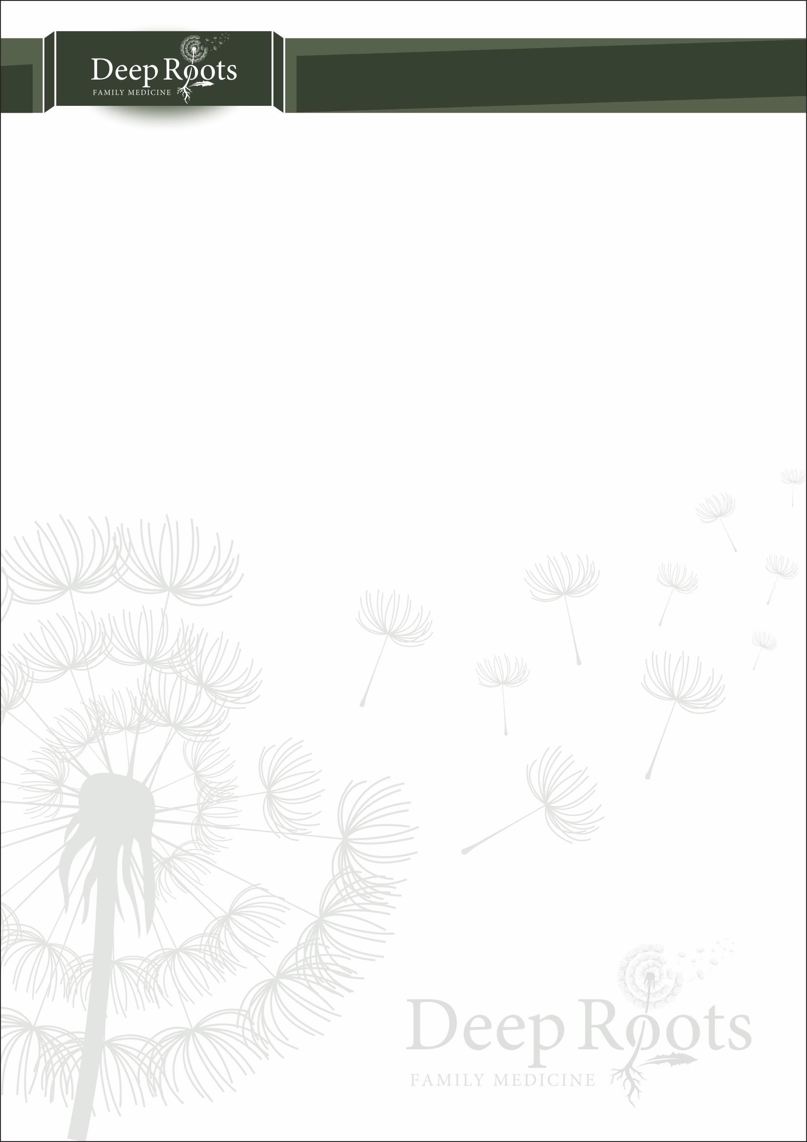 Diseño de Papelería por henryperea25 para Deep Roots Family Medicine | Diseño #23714595