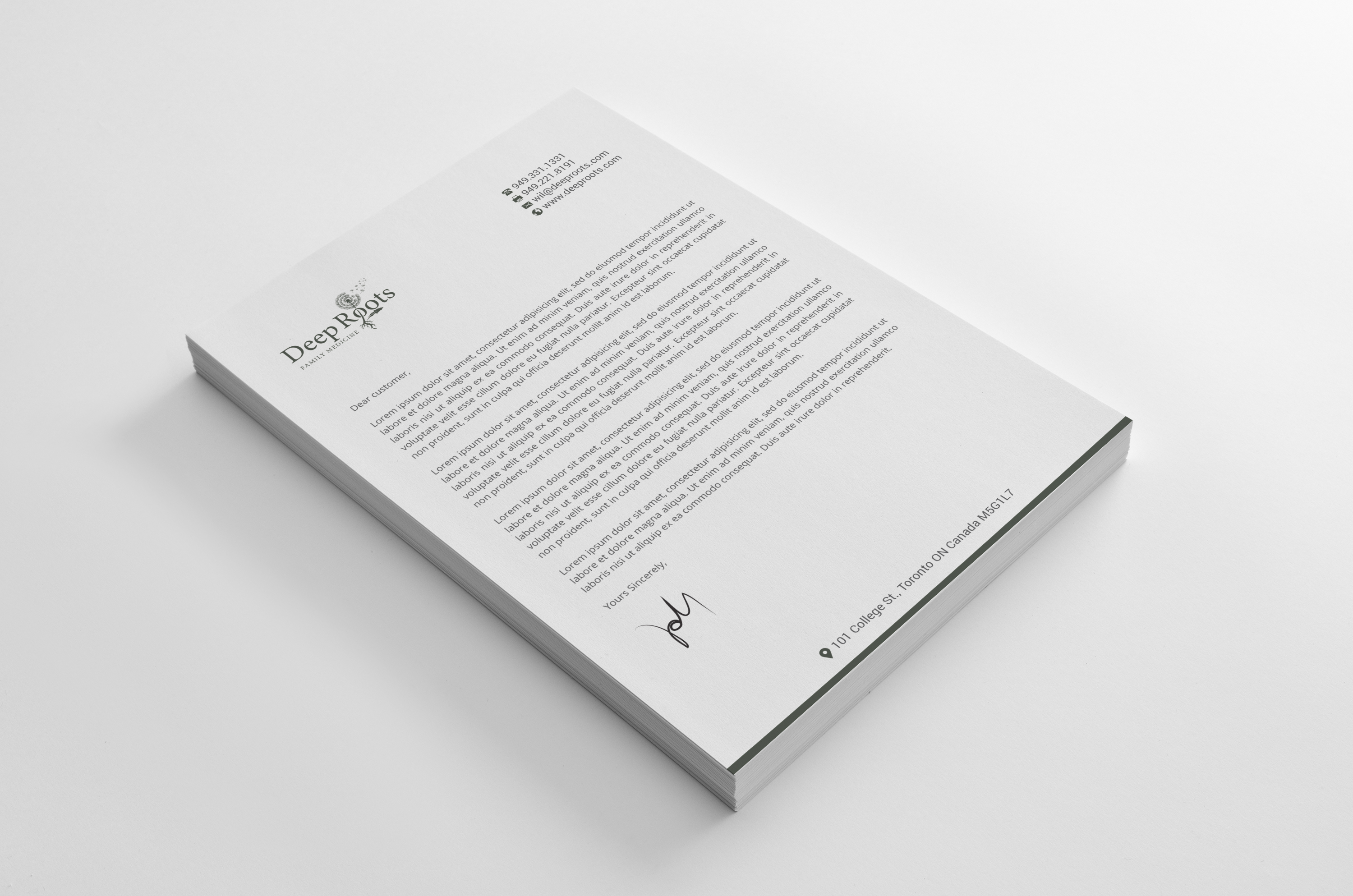 Diseño de Papelería por R.design para Deep Roots Family Medicine | Diseño #23702682