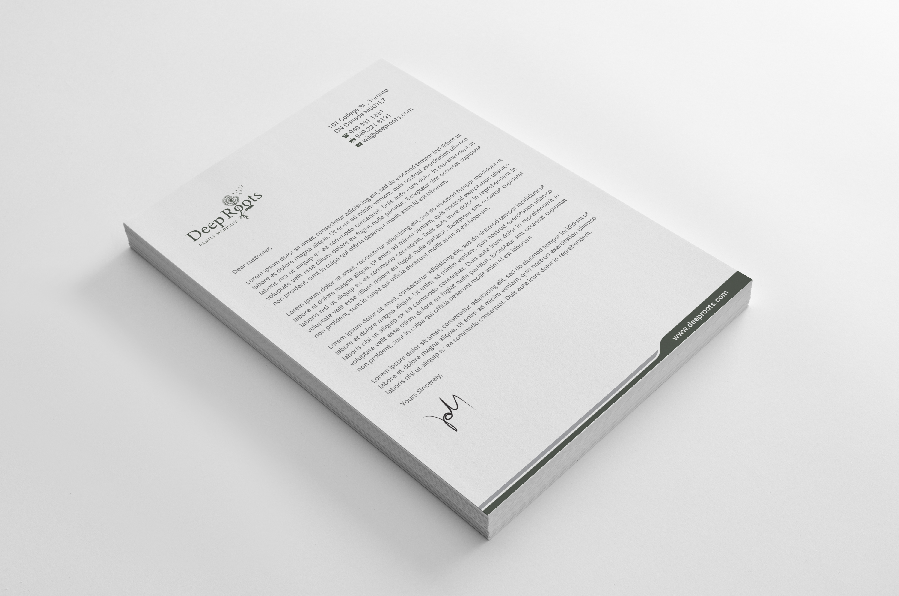 Diseño de Papelería por R.design para Deep Roots Family Medicine | Diseño #23728712