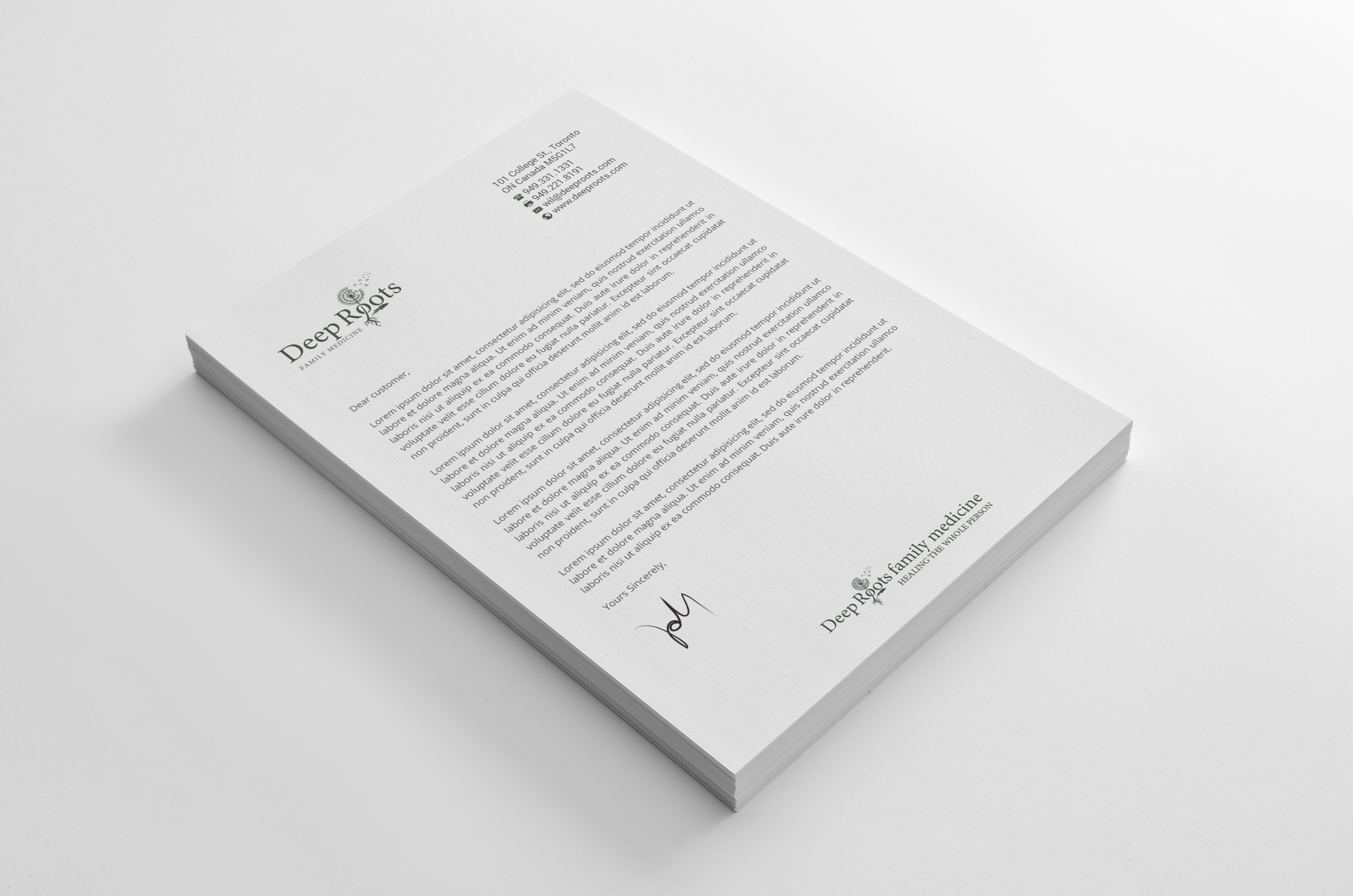 Diseño de Papelería por R.design para Deep Roots Family Medicine | Diseño #23728726