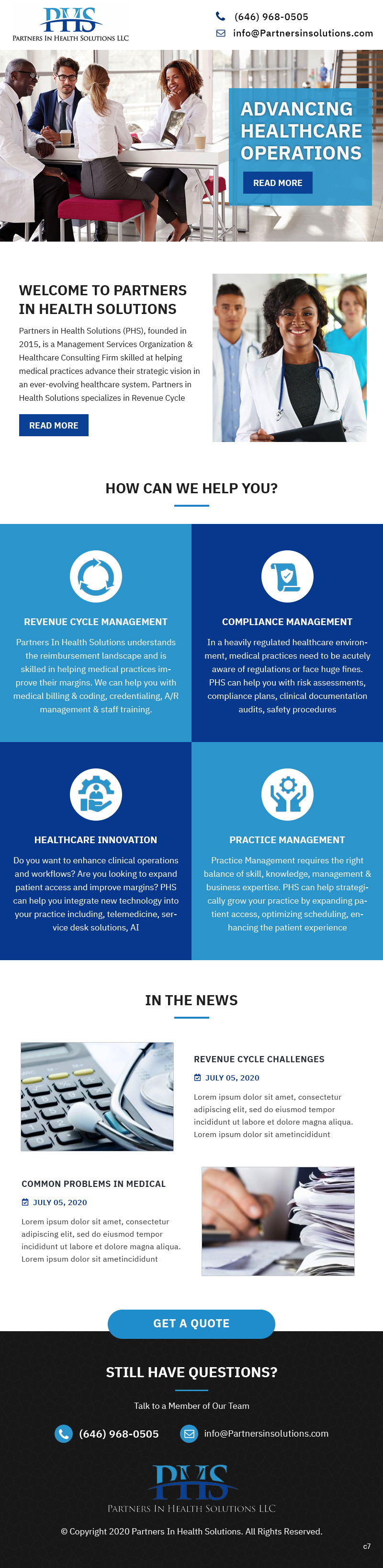 Email Marketing Design by pb for Partners In Health Solutions LLC | Design #23720107