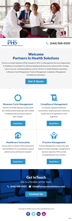 E-Mail Marketing-Design von pb für Partners In Health Solutions LLC | Design: #23720117