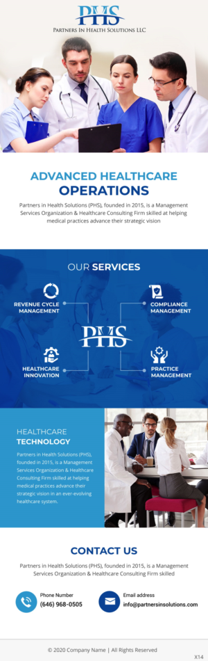 E-Mail Marketing-Design von pb für Partners In Health Solutions LLC | Design: #23720120