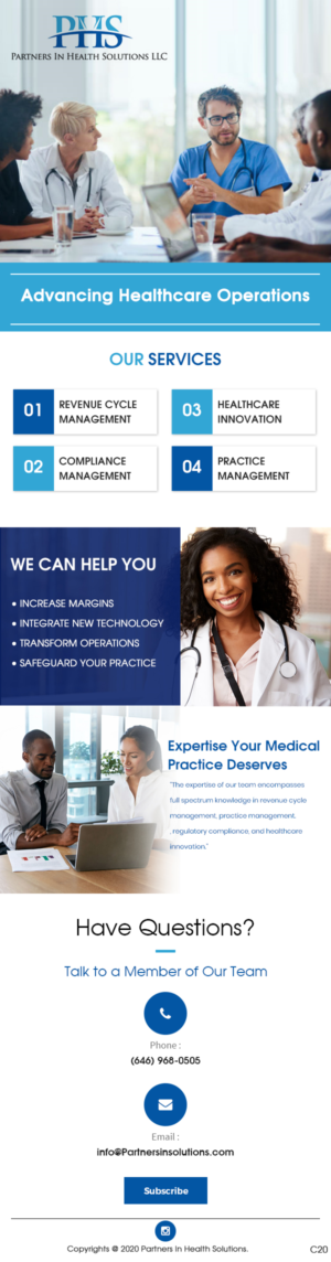 E-Mail Marketing-Design von pb für Partners In Health Solutions LLC | Design: #23794282