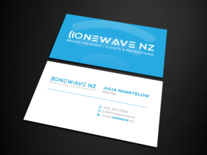 Business Card Design by Verified artistry (Design garden) for Onewave NZ | Design: #23708828