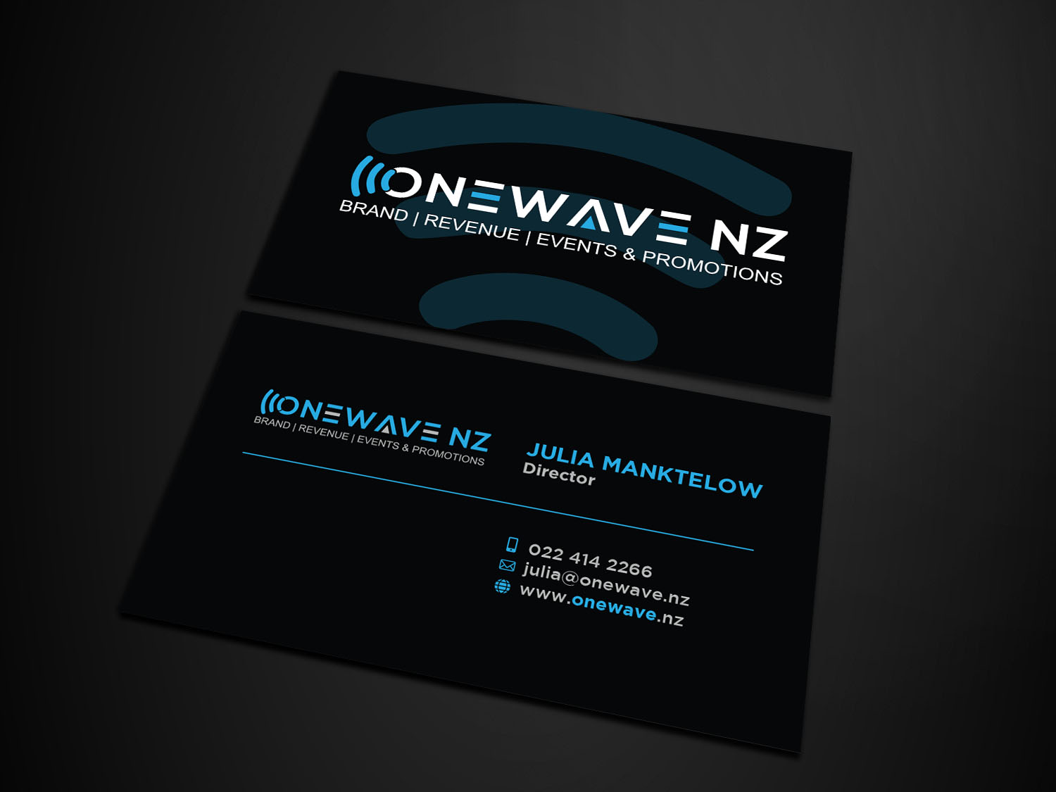 Business Card Design by Verified artistry (Design garden) for Onewave NZ | Design #23708832