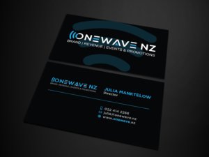 Business Card Design by Verified artistry (Design garden) for Onewave NZ | Design: #23708832