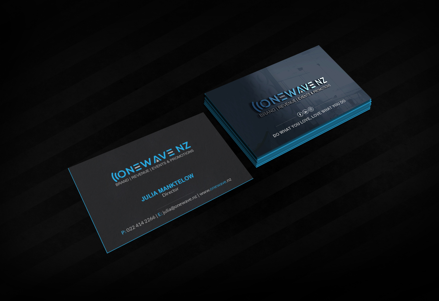 Business Card Design by Creations Box 2015 for Onewave NZ | Design #23707609
