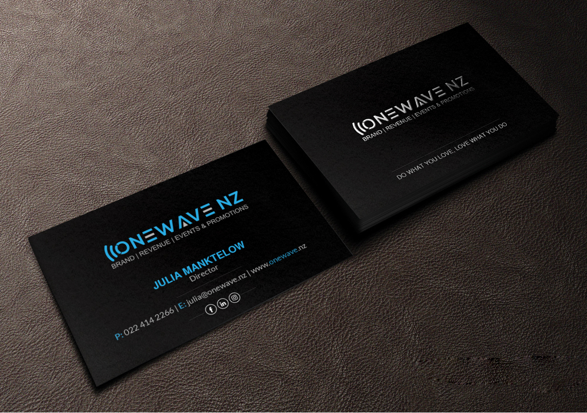 Business Card Design by Creations Box 2015 for Onewave NZ | Design #23707620