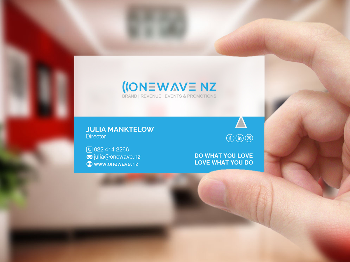 Business Card Design by Creations Box 2015 for Onewave NZ | Design #23711092