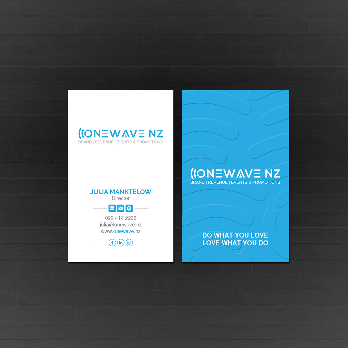Business Card Design by Creations Box 2015 for Onewave NZ | Design #23711093