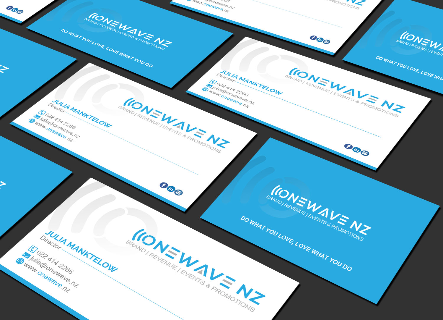 Business Card Design by Creations Box 2015 for Onewave NZ | Design #23711097