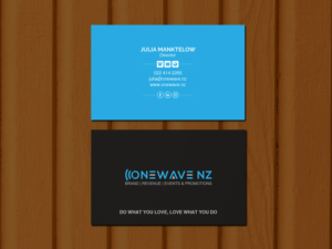 Diseño de Tarjeta de Presentación por Creations Box 2015 para Onewave NZ | Diseño: #23711099