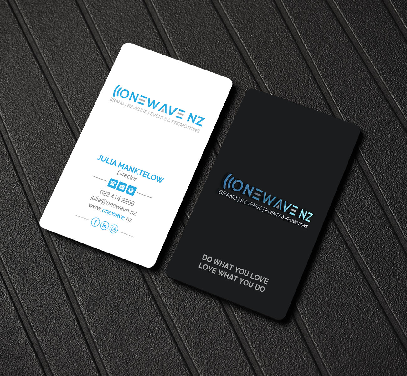 Visitenkarten-Design von Creations Box 2015 für Onewave NZ | Design #23711104