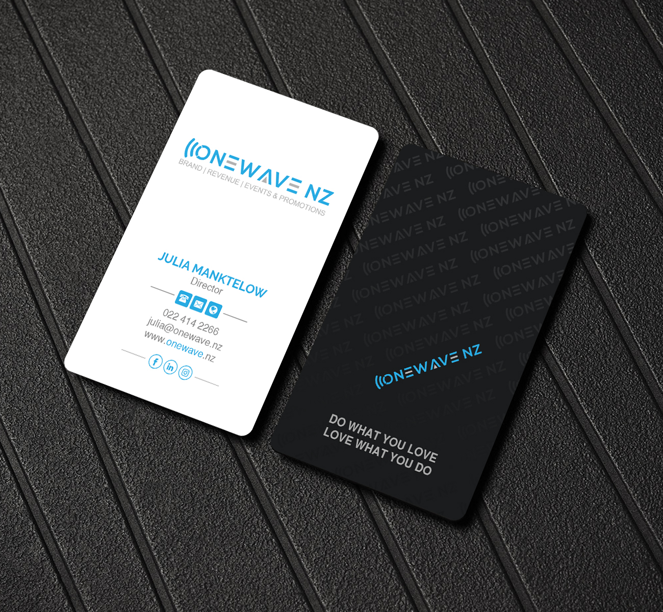 Visitenkarten-Design von Creations Box 2015 für Onewave NZ | Design #23711106