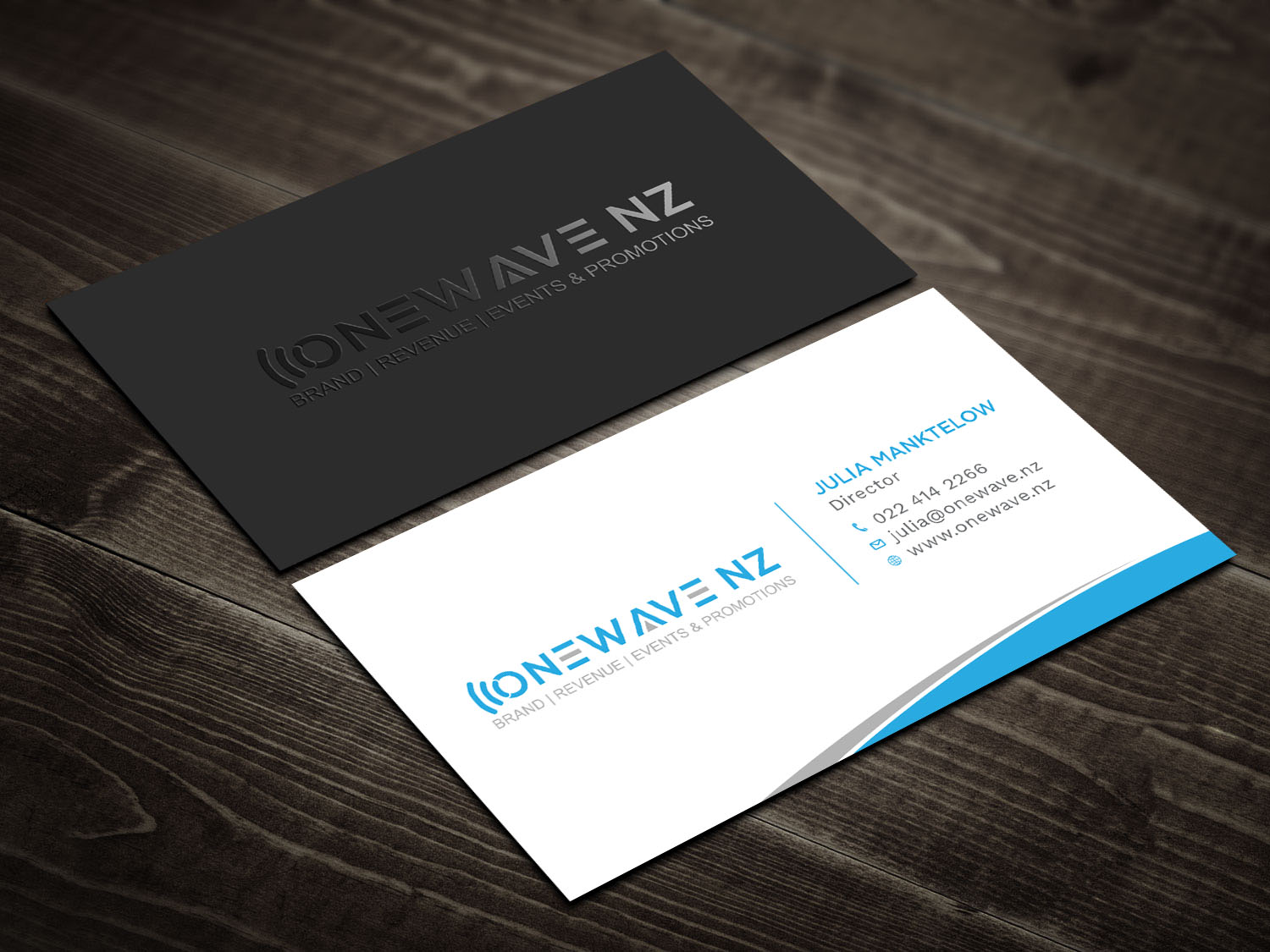 Diseño de Tarjeta de Presentación por Tripti Ranjan Gain para Onewave NZ | Diseño #23706173