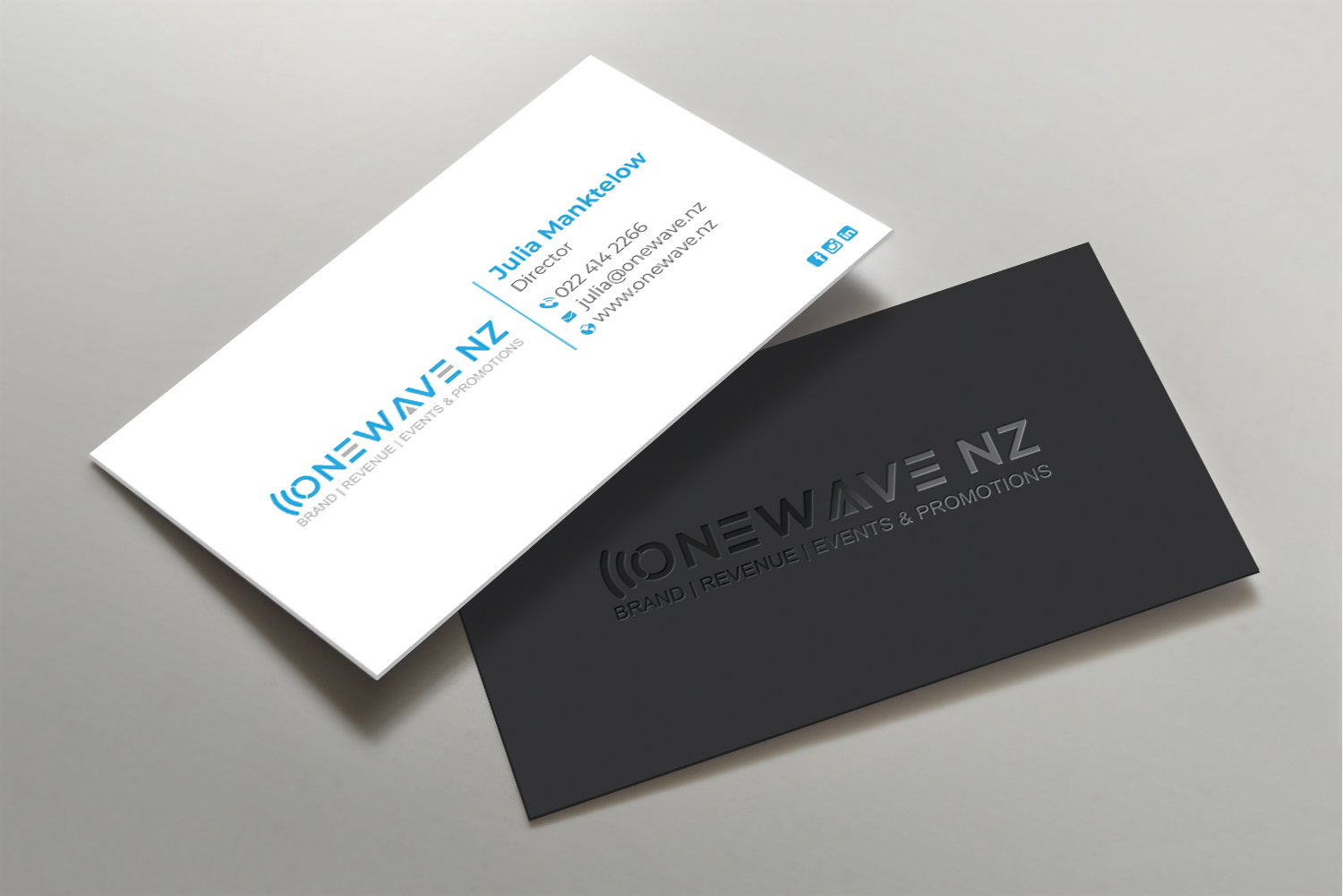 Visitenkarten-Design von DesignShout für Onewave NZ | Design #23710507