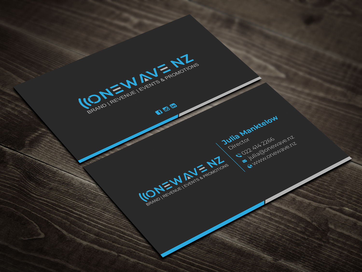 Business Card Design by DesignShout for Onewave NZ | Design #23711829