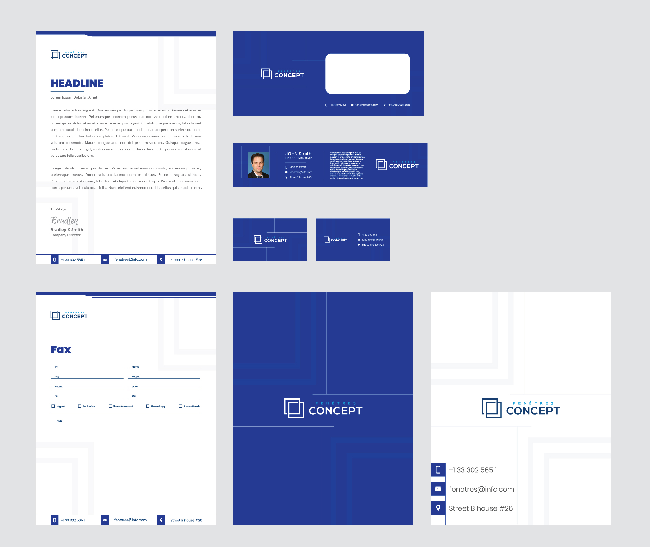 Stationery Design by Gexton for Fenêtres Concept | Design #23718984